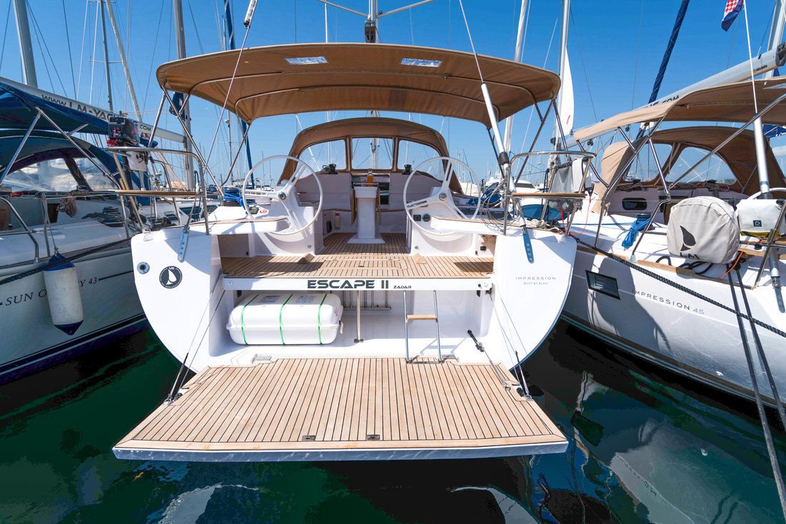 Escape II, a Elan Impression 50 sailboat at Grad Biograd na Moru, Croatia