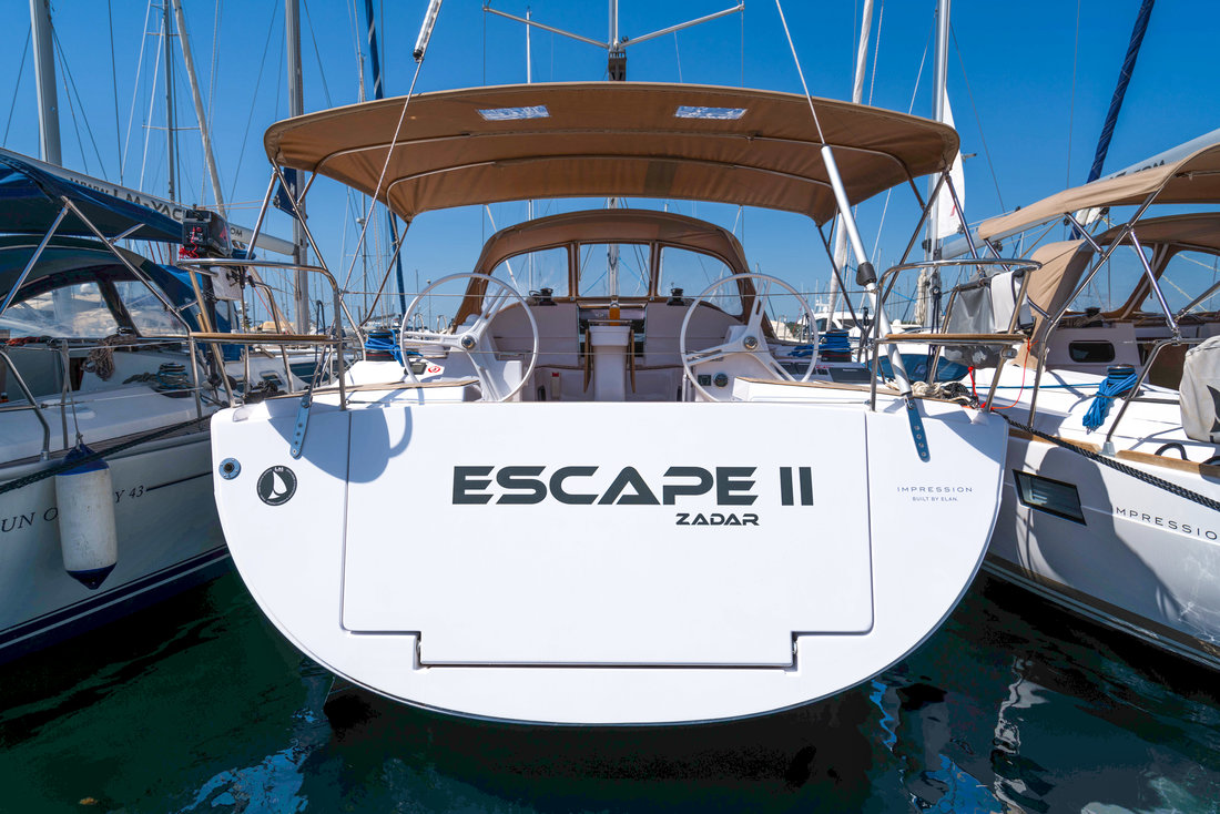 Escape II, a Elan Impression 50 sailboat at Grad Biograd na Moru, Croatia