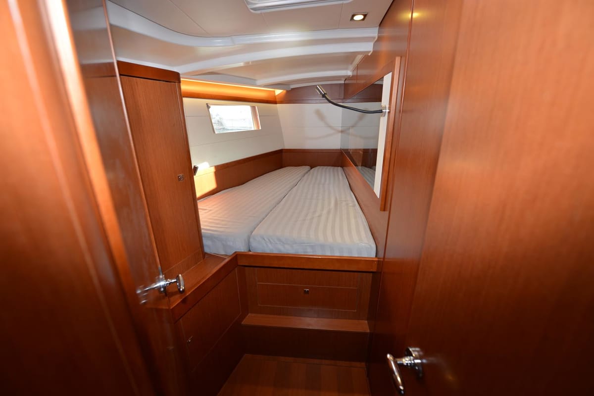 Cabin on Pherousa, a Beneteau Oceanis 48 sailboat at Lavreotiki Municipal Unit, Greece