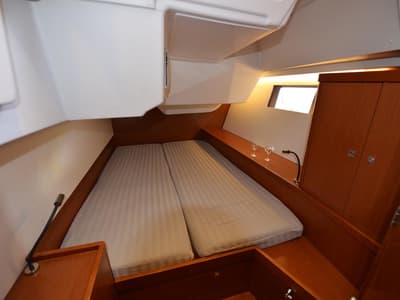 Cabin on Pherousa, a Beneteau Oceanis 48 sailboat at Lavreotiki Municipal Unit, Greece