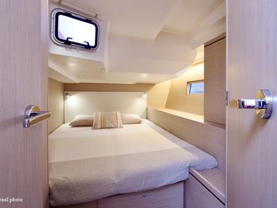 Cabin on Orsa 4, a Beneteau Oceanis 51.1 sailboat at Cannigione, Italy