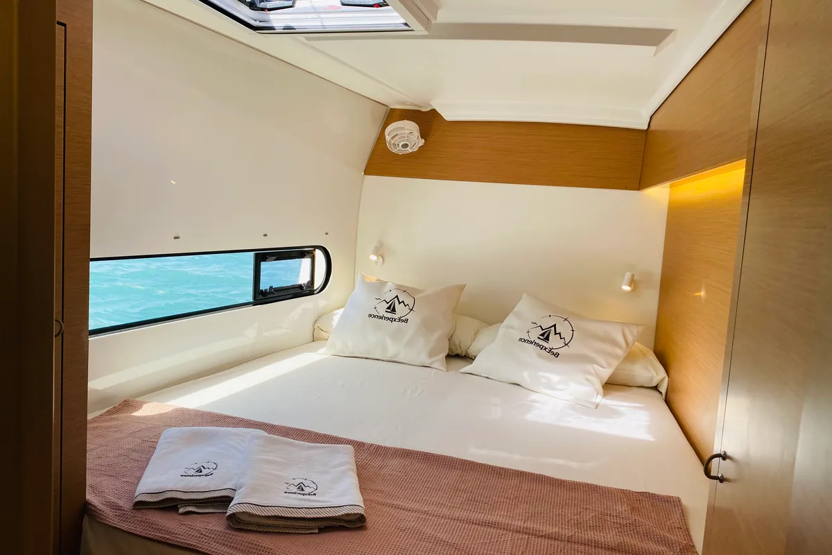 Cabin on Moana Denia Bareboat, a Excess 11 catamaran at Dénia, Spain