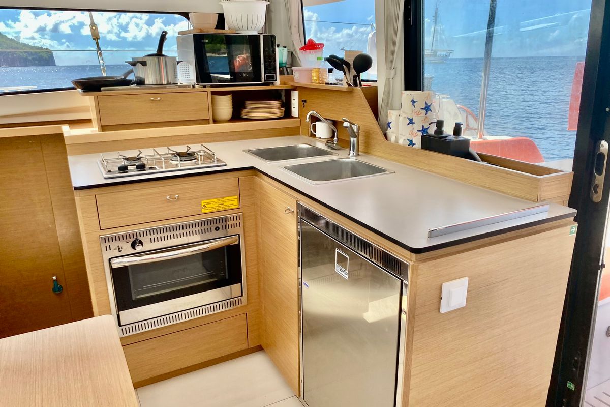 Galley of Moana Denia Bareboat, a Excess 11 catamaran at Dénia, Spain