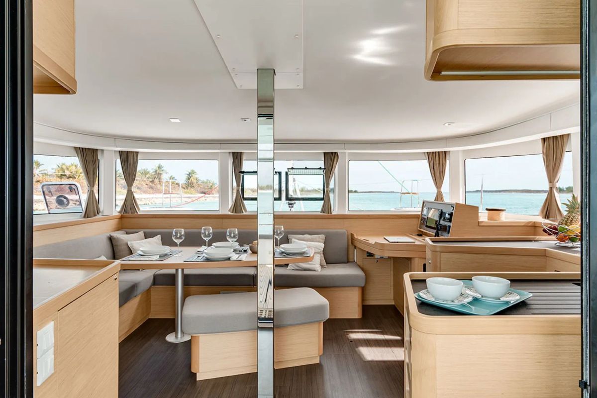 Salon of Patagonia, a Lagoon 42 catamaran at Alameda, United States