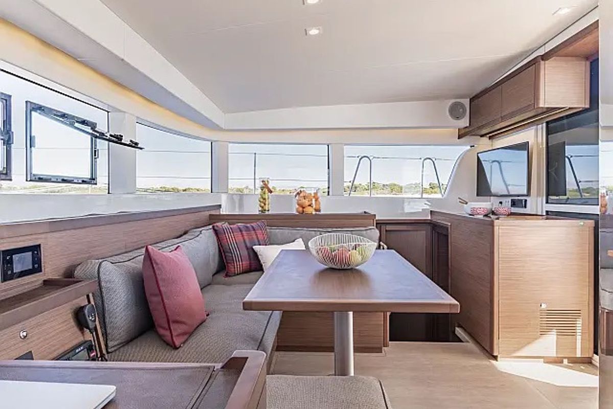 Salon of Twilight, a Lagoon 40 catamaran at Grad Trogir, Croatia