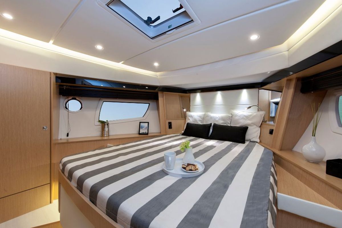 Cabin on Zanngi, a Bavaria Virtess 420 Fly yacht at Podstrana - Miljevac, Croatia