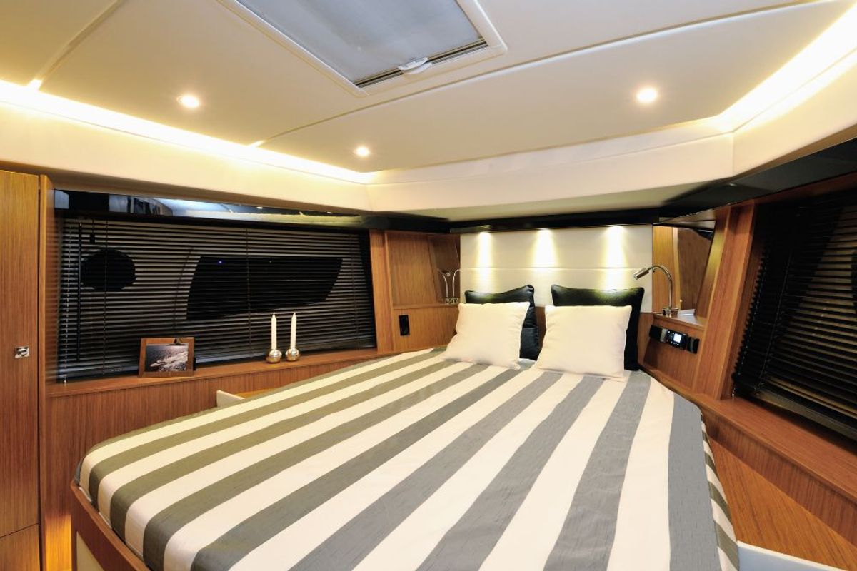 Cabin on Zanngi, a Bavaria Virtess 420 Fly yacht at Podstrana - Miljevac, Croatia