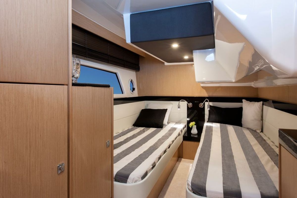Cabin on Zanngi, a Bavaria Virtess 420 Fly yacht at Podstrana - Miljevac, Croatia