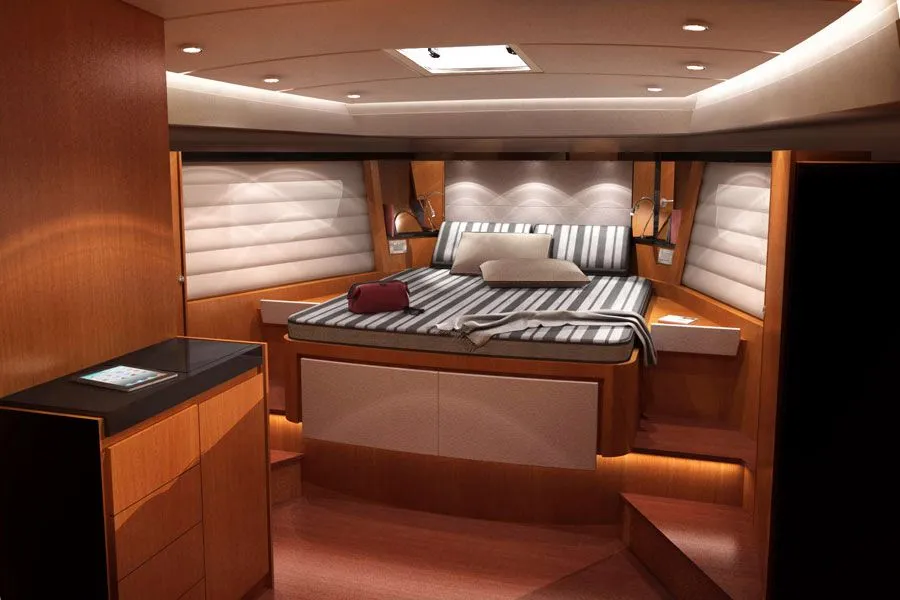 Cabin on Zanngi, a Bavaria Virtess 420 Fly yacht at Podstrana - Miljevac, Croatia