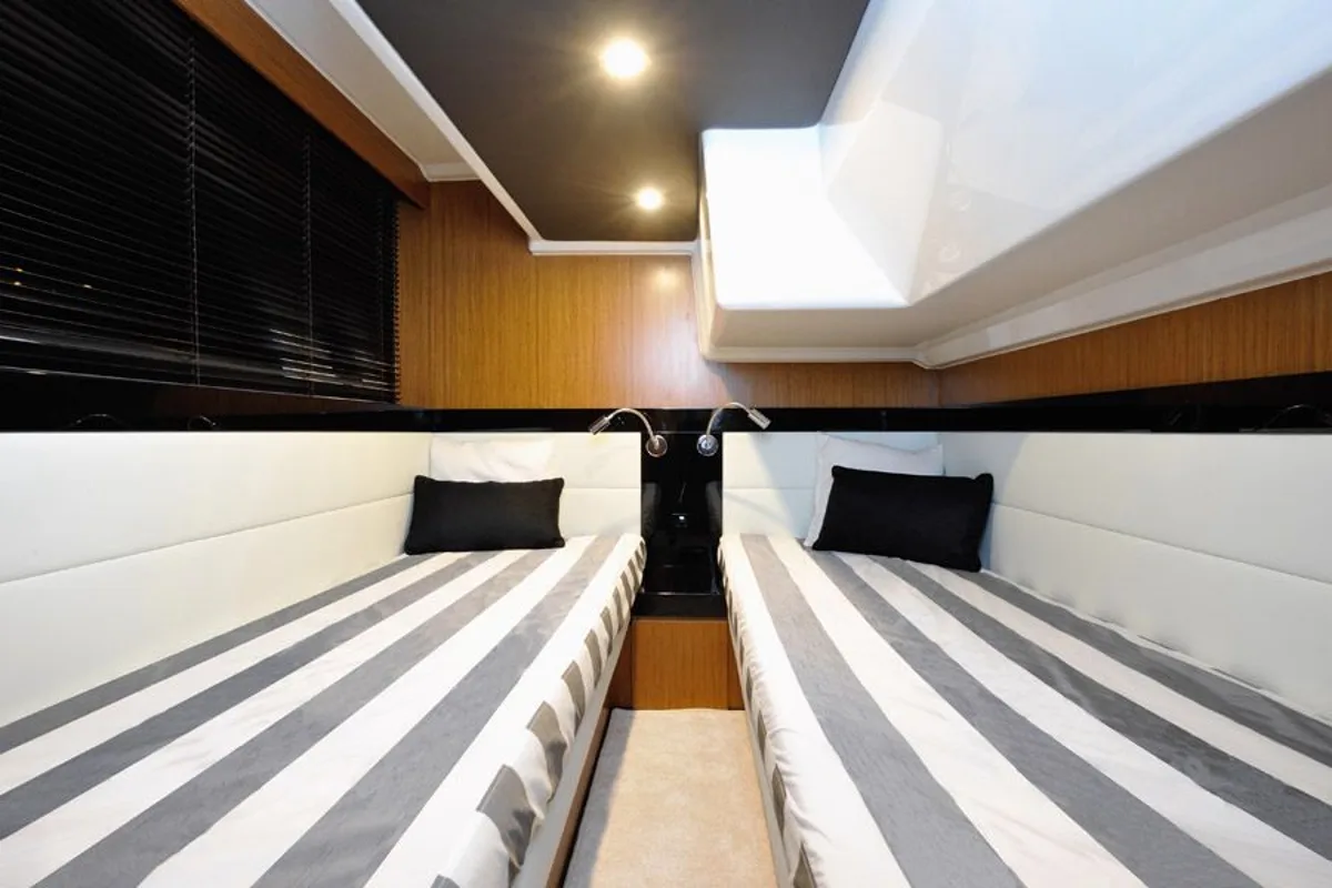 Cabin on Zanngi, a Bavaria Virtess 420 Fly yacht at Podstrana - Miljevac, Croatia
