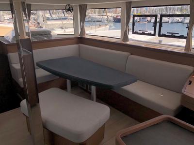 Salon of Lagoon 42 (2020) AM, a Lagoon 42 catamaran at Athens, Greece
