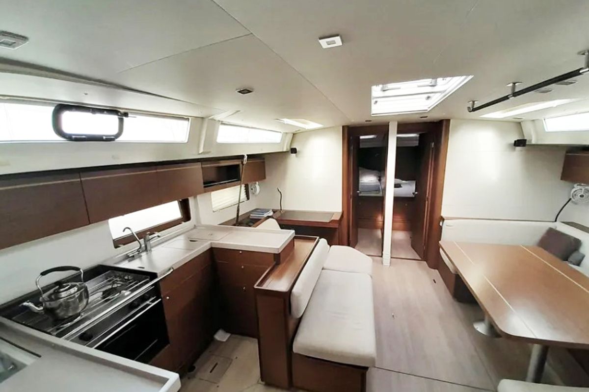 Galley of My Way, a Beneteau Oceanis 51.1 sailboat at Athens, Greece