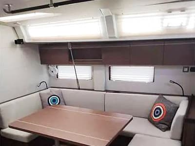 Salon of My Way, a Beneteau Oceanis 51.1 sailboat at Athens, Greece