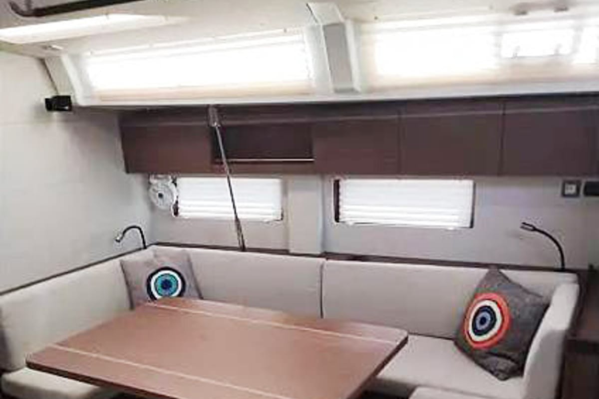 Salon of My Way, a Beneteau Oceanis 51.1 sailboat at Athens, Greece