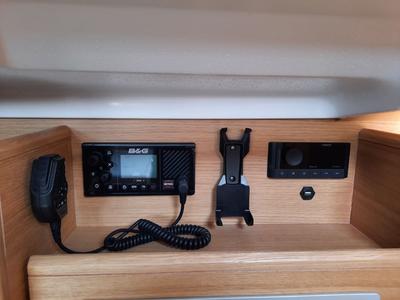 Galley of Raptor, a Elan E4 sailboat at Pirovac, Croatia