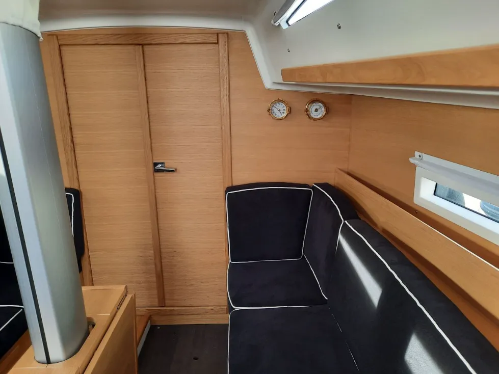 Cabin on Raptor, a Elan E4 sailboat at Pirovac, Croatia