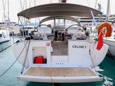 Cockpit of Celine 1, a Hanse Yachts Hanse 458 sailboat at Marmaris, Turkey