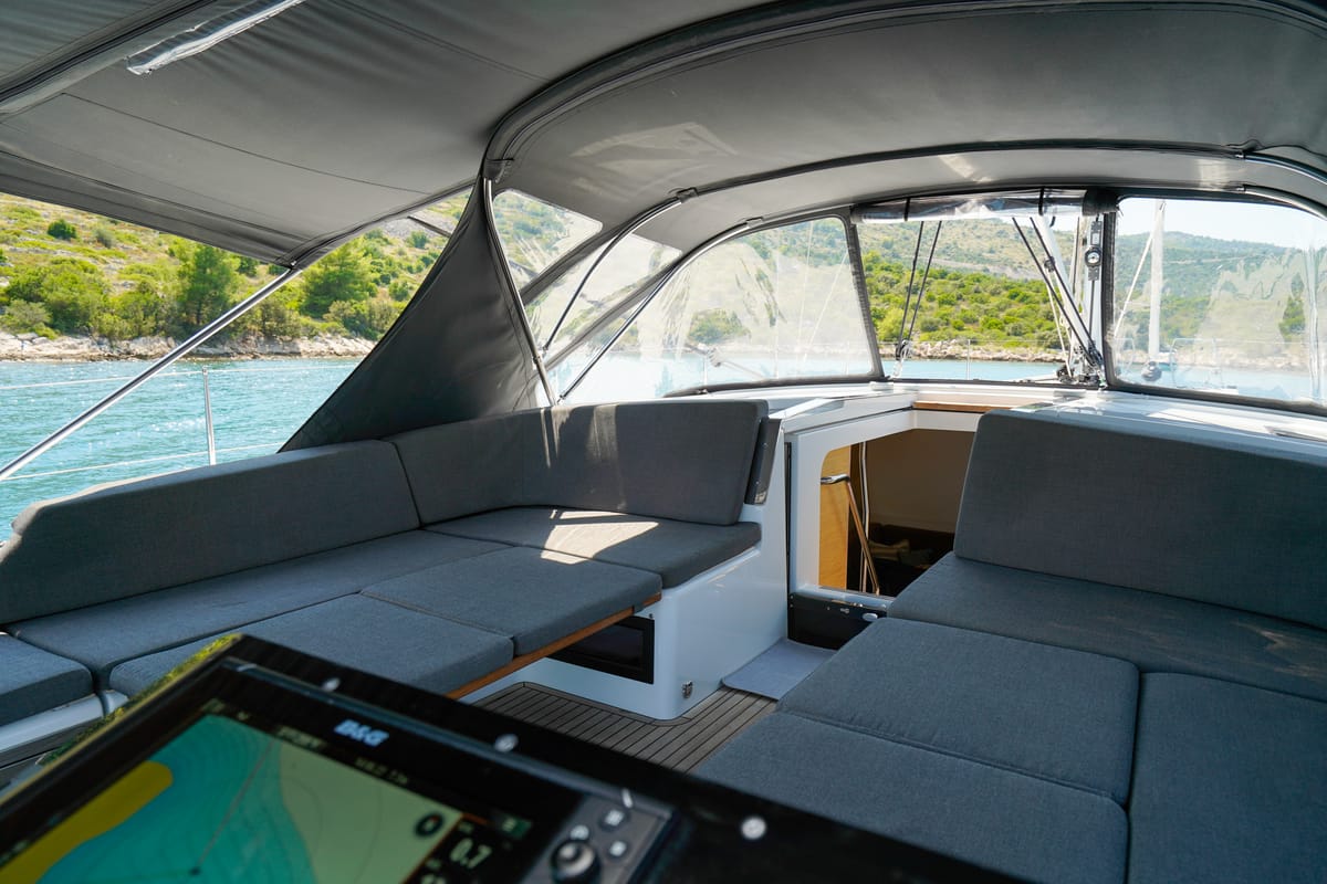 Janina, a Hanse Yachts Hanse 460 sailboat at Seget Donji, Croatia