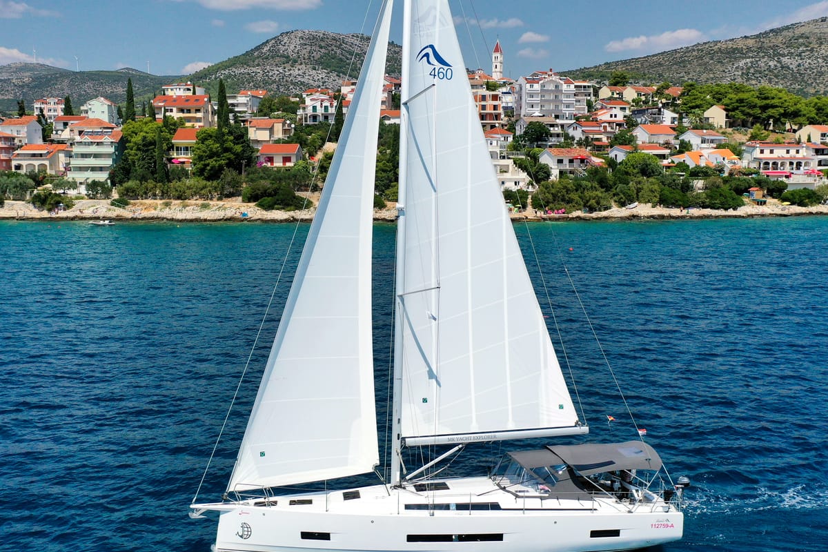 Janina, a Hanse Yachts Hanse 460 sailboat at Seget Donji, Croatia