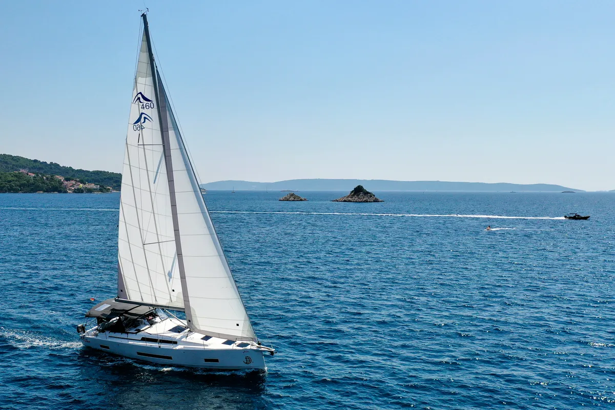 Janina, a Hanse Yachts Hanse 460 sailboat at Seget Donji, Croatia
