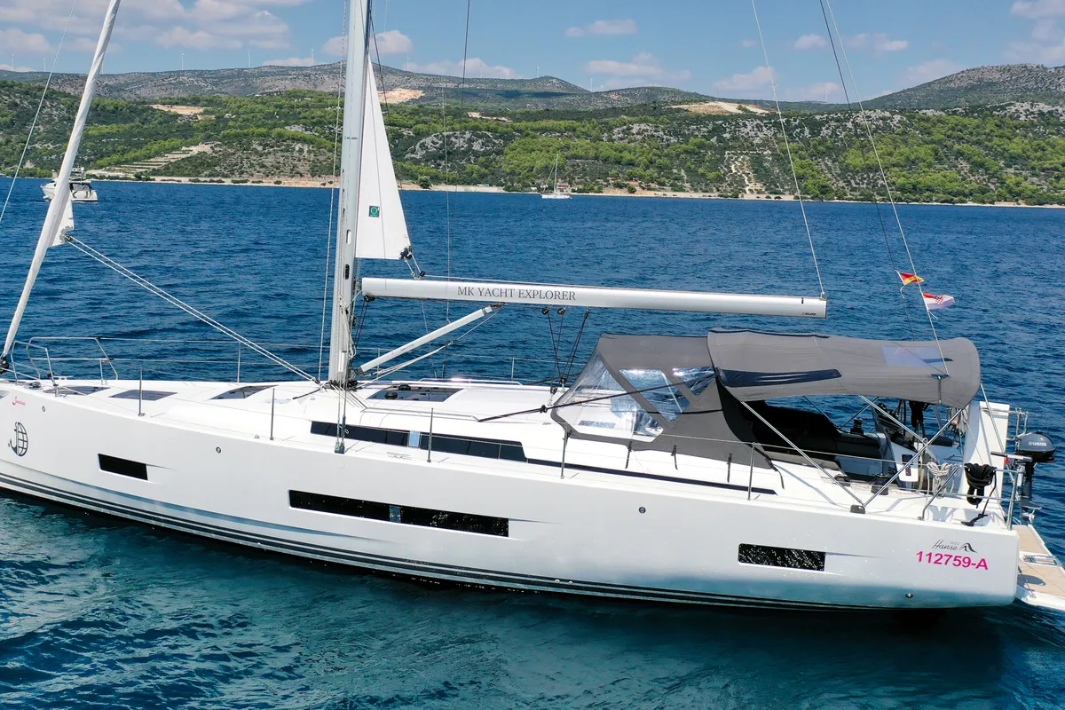 Janina, a Hanse Yachts Hanse 460 sailboat at Seget Donji, Croatia