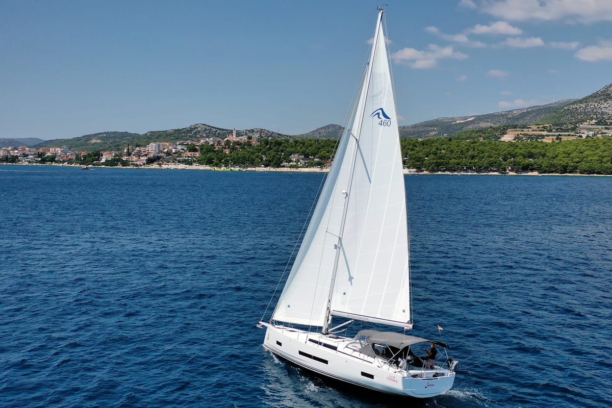 Janina, a Hanse Yachts Hanse 460 sailboat at Seget Donji, Croatia