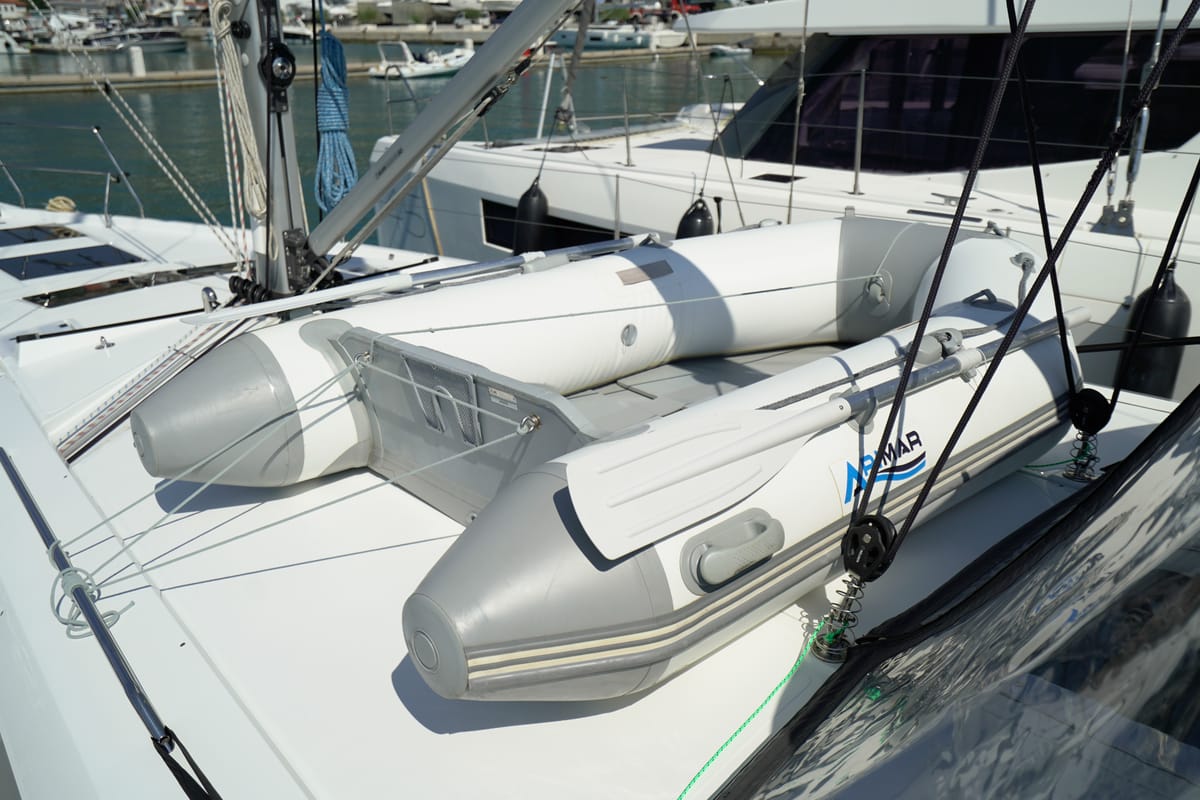 Janina, a Hanse Yachts Hanse 460 sailboat at Seget Donji, Croatia