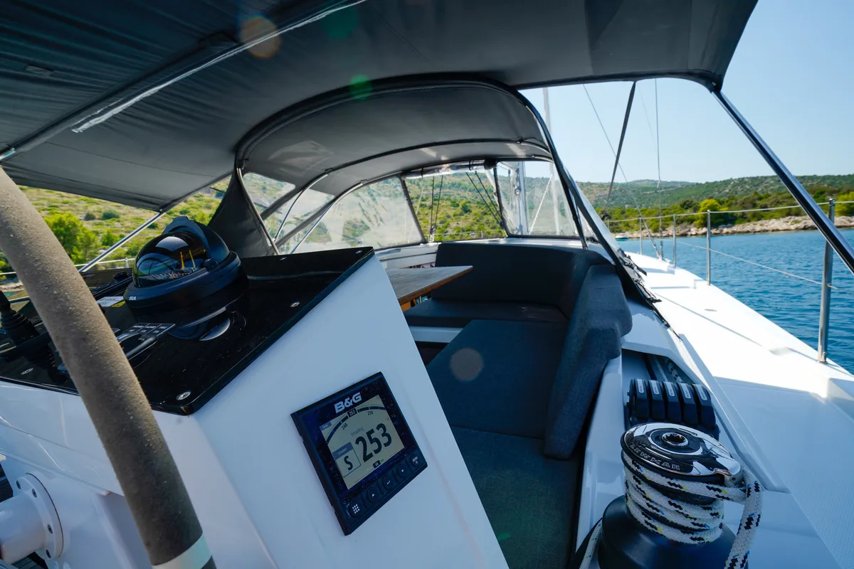 Janina, a Hanse Yachts Hanse 460 sailboat at Seget Donji, Croatia