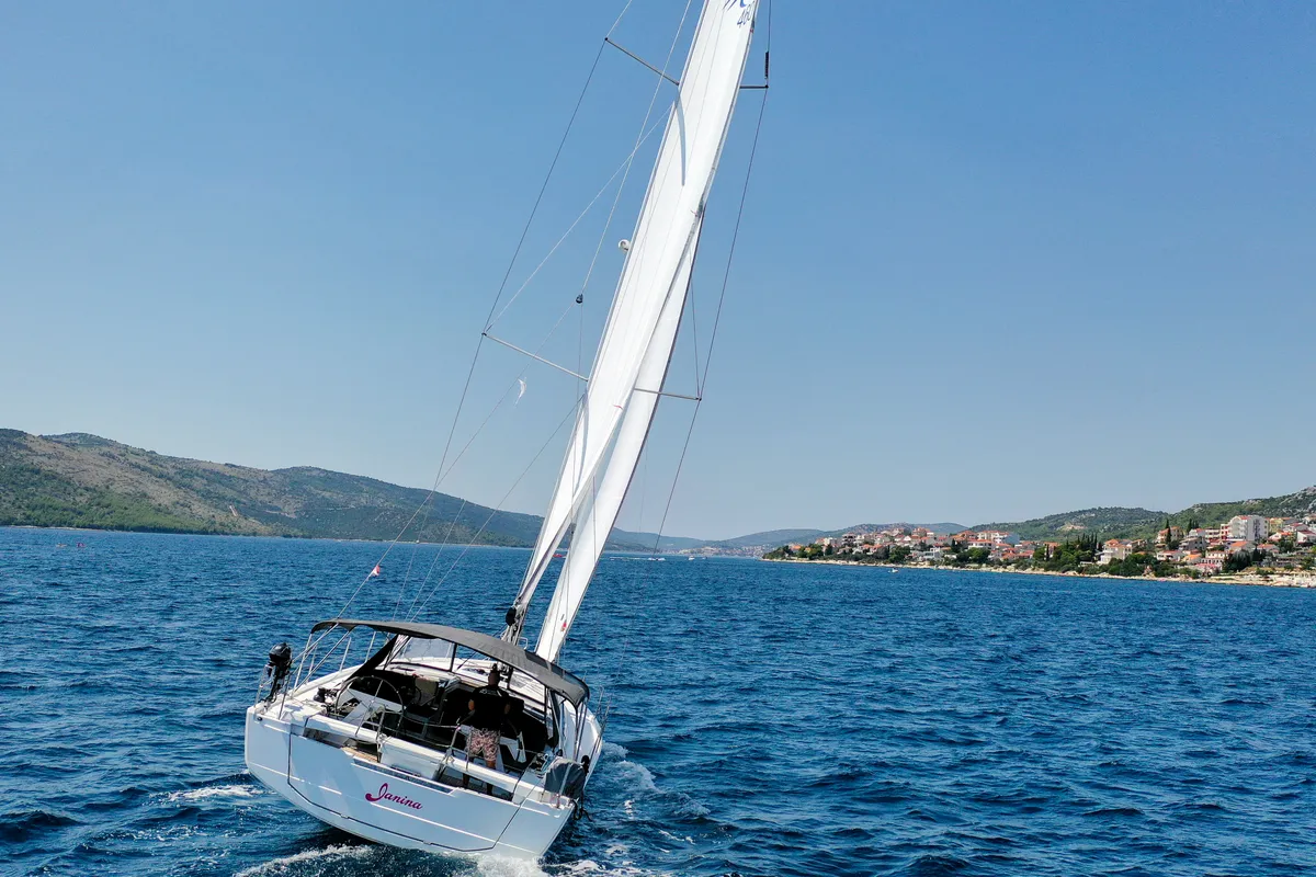 Janina, a Hanse Yachts Hanse 460 sailboat at Seget Donji, Croatia