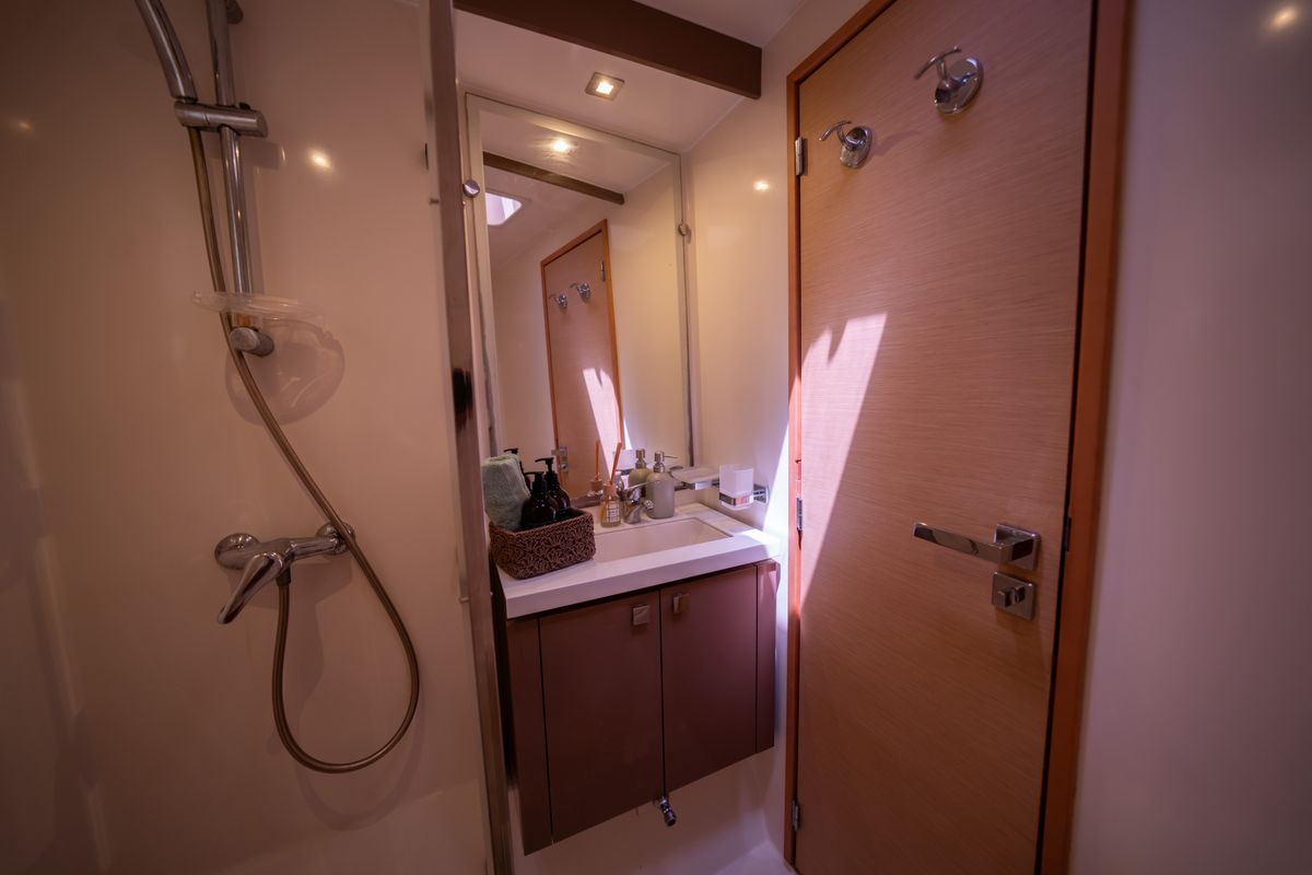 Head on Maya Ulu, a Fountaine Pajot Ipanema 58 catamaran at San Blas, Panama