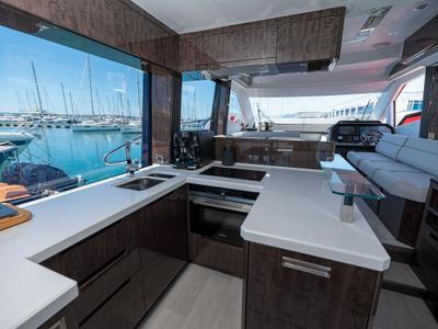 Galley of Champ Atlantis, a Galeon 500 Fly yacht at Grad Kaštela, Croatia