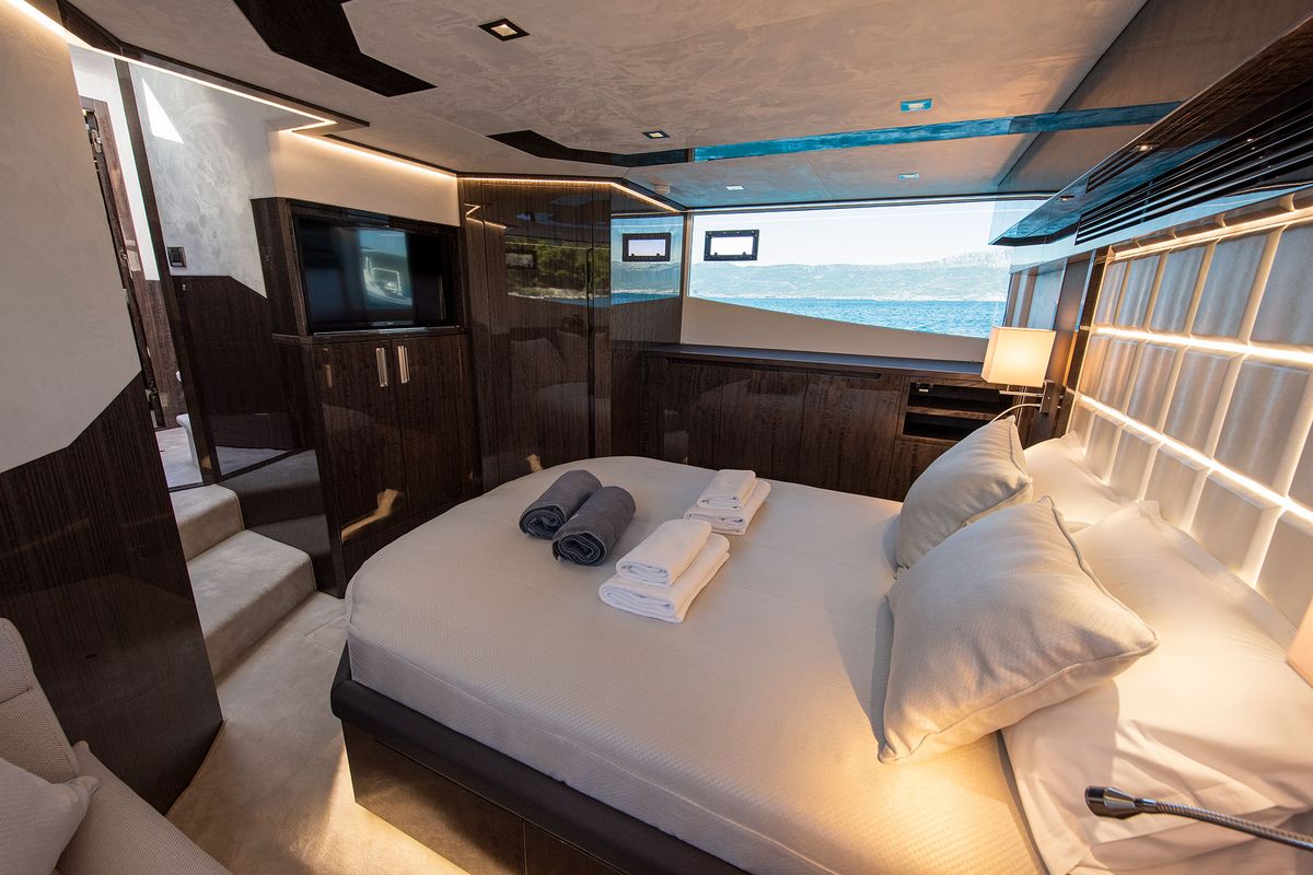 Cabin on Champ Atlantis, a Galeon 500 Fly yacht at Grad Kaštela, Croatia