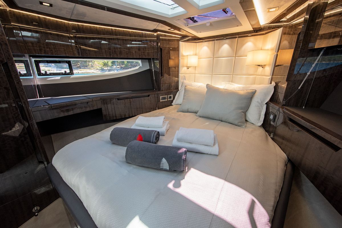 Cabin on Champ Atlantis, a Galeon 500 Fly yacht at Grad Kaštela, Croatia