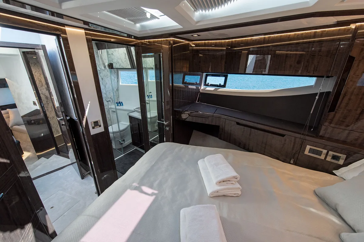 Cabin on Champ Atlantis, a Galeon 500 Fly yacht at Grad Kaštela, Croatia