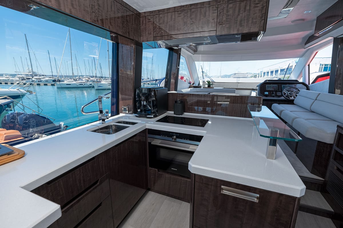 Cabin on Champ Atlantis, a Galeon 500 Fly yacht at Grad Kaštela, Croatia