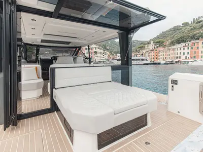 Deck of Tai 77, a Saxdor Yachts Saxdor 400 GTO motorboat at Općina Sukošan, Croatia