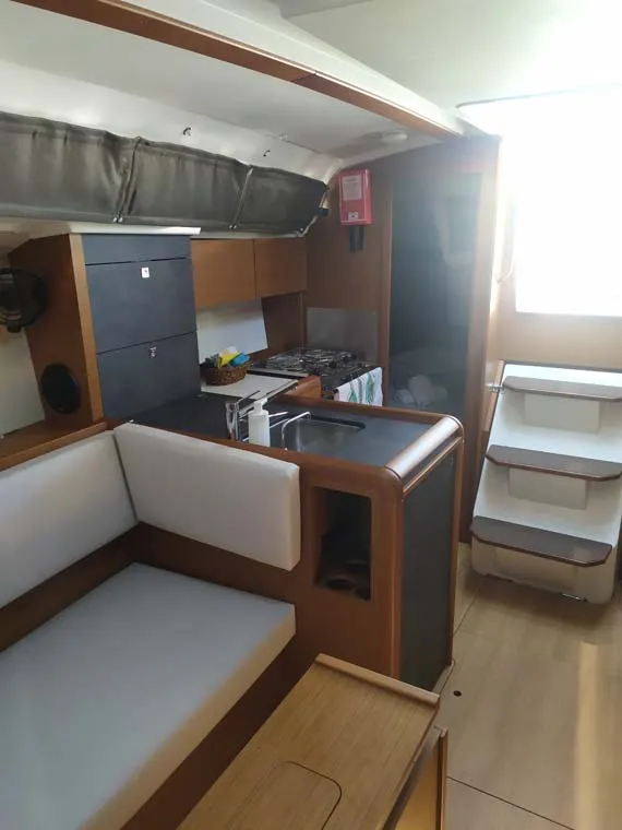 Galley of True Elli, a Jeanneau Sun Odyssey 349 sailboat at Grad Trogir, Croatia