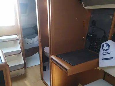 Salon of True Elli, a Jeanneau Sun Odyssey 349 sailboat at Grad Trogir, Croatia