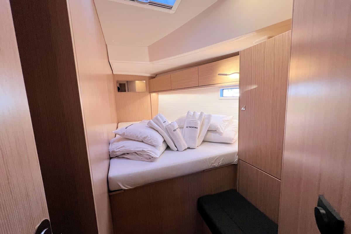 Cabin on Panda IV, a Bavaria Cruiser 46 sailboat at Grad Pula, Croatia