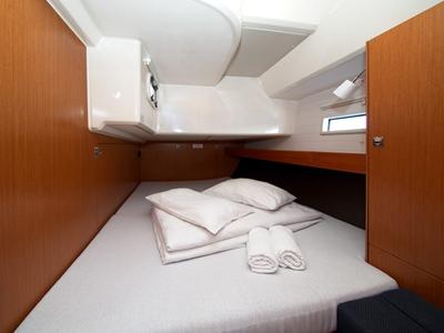 Cabin on MH 84, a Bavaria Cruiser 46 sailboat at Murter, Croatia