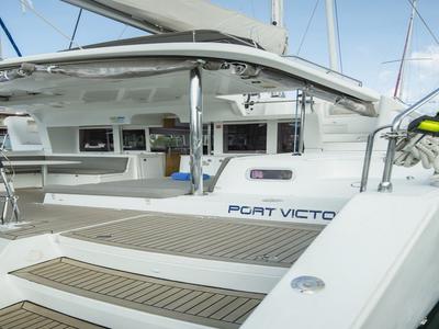 Galley of Muzikal, a Lagoon 450 catamaran at Krishna nagar village, India