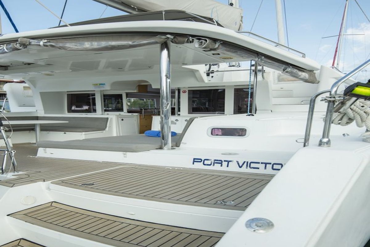 Galley of Muzikal, a Lagoon 450 catamaran at Krishna nagar village, India