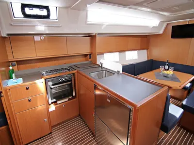 Galley of Twiggy, a Bavaria C45 sailboat at Općina Sukošan, Croatia
