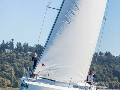 Toya III, a Jeanneau Sun Odyssey 440 sailboat at Seget Donji, Croatia