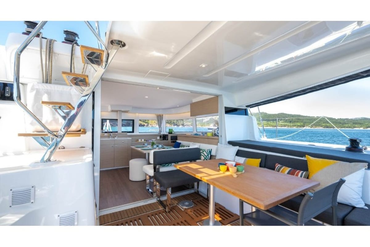 Deck of BRAND NEW LAGOON 43, a Lagoon 43 catamaran at Općina Sukošan, Croatia