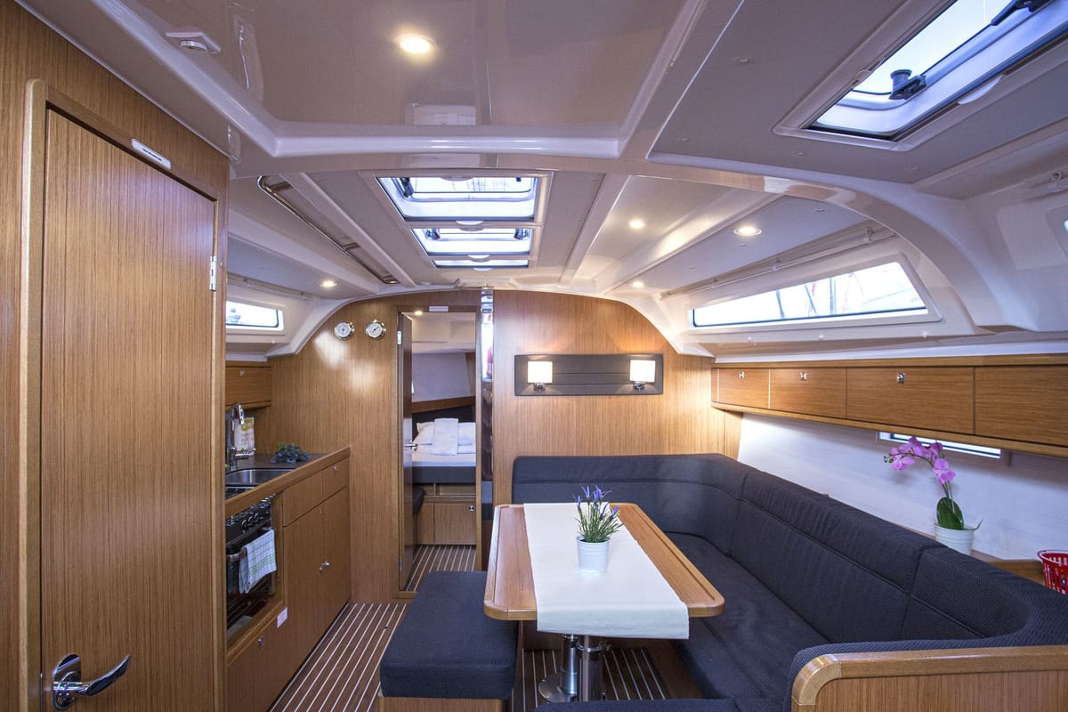 Salon of Instagram, a Bavaria Cruiser 41 sailboat at Zadar, Croatia