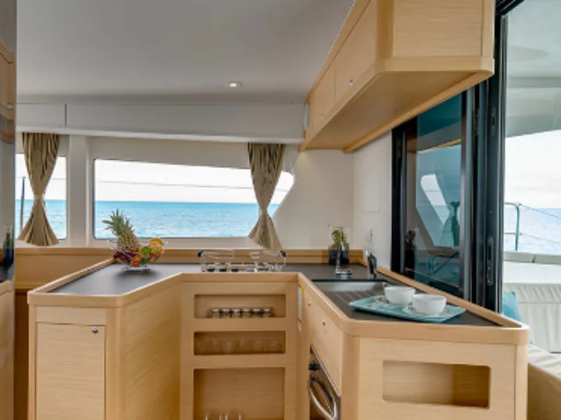 Galley of No Name: Forward Cabin #1 (Cabin Charter 2 pax) FULLY CREWED, ALL EXPENSES, a Lagoon 42 catamaran at Municipal Uni…