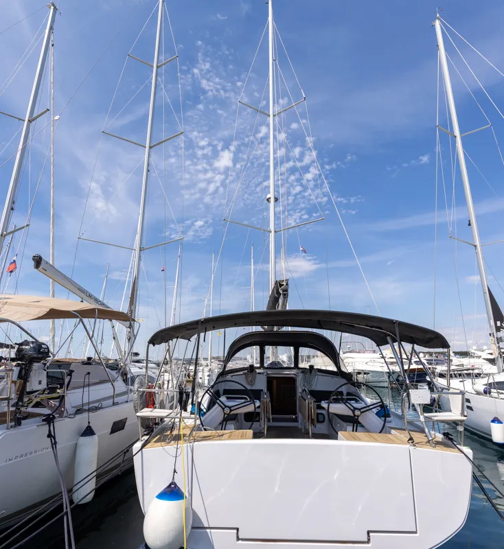Stargazer, a Elan Impression 45 sailboat at Grad Biograd na Moru, Croatia