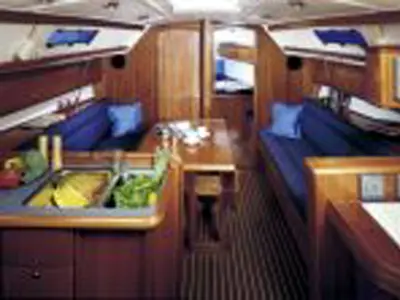 Salon of Lady Di, a Bavaria 36 Cruiser sailboat at Grad Trogir, Croatia