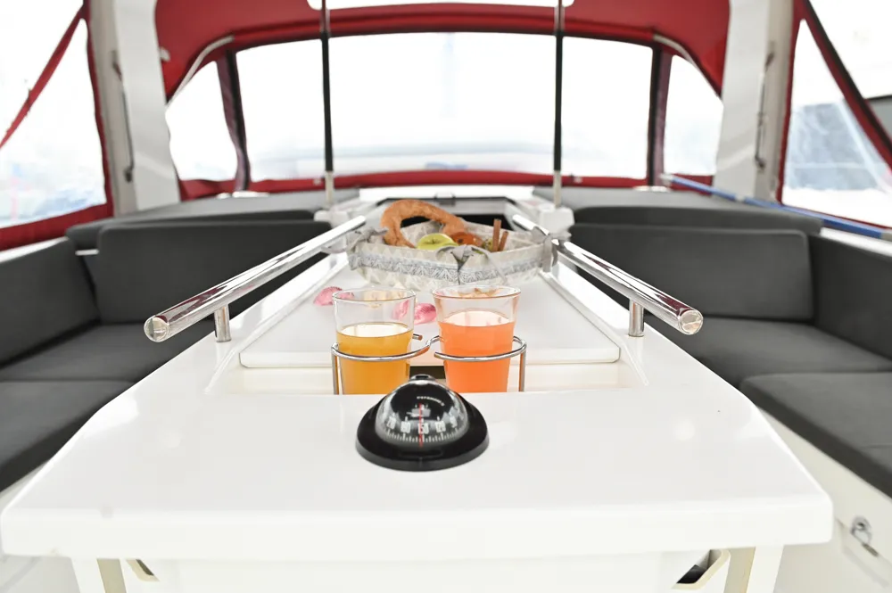 Deck of Andiamo, a Beneteau Oceanis 46.1 sailboat at Sami Municipal Unit, Greece